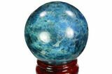 Bright Blue Apatite Sphere - Madagascar #100302-1